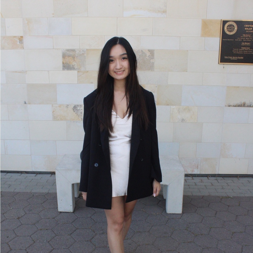 Oak and Fort Black Oversized Blazer